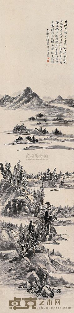 黄宾虹 太湖纪游 立轴 264.5×60.5cm