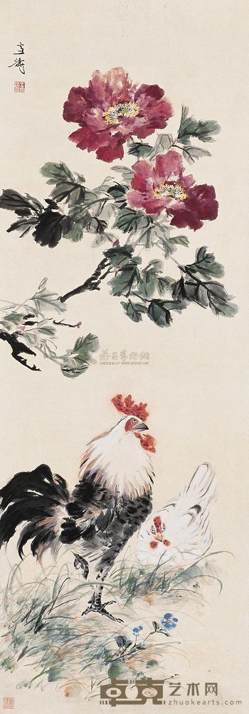 王雪涛 富贵大吉图 立轴 135×48cm