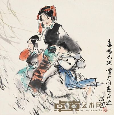周思聪 春回大地 立轴 45×45cm