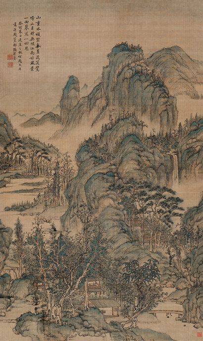 张宗苍 癸酉（1753年）作 夏日山居图 立轴