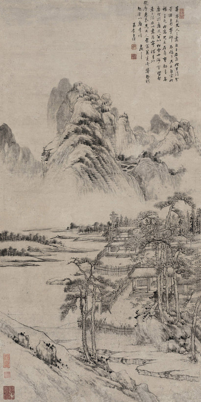 李世倬 溪山草堂图 立轴
