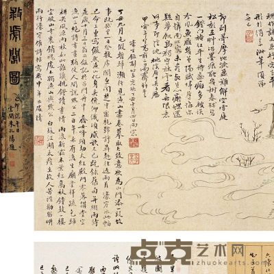 吴榖祥 丁丑（1877）年作 救虎阁图 手卷 21.5×133cm