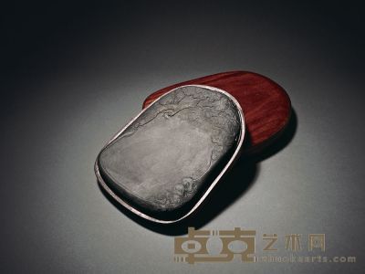 清 端石雕长青砚 16.5×12.5cm