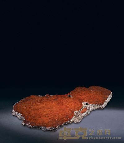 清 樱木随形茶盘 长65cm
