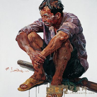 赵晓东 2009年 兄弟之一 100×100cm