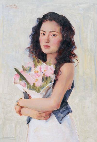 庞茂琨 2008年 捧花的少女