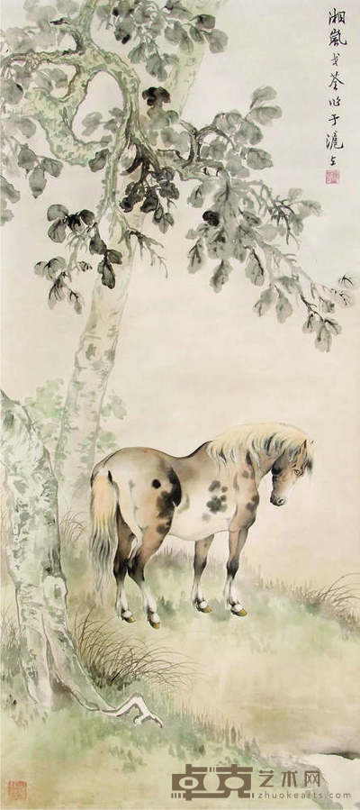 戈湘岚骏马图立轴 95cm×43cm