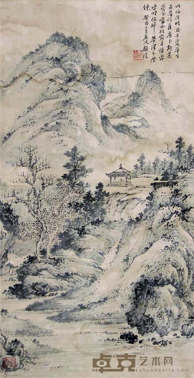 顾若波山水立轴 59cm×30cm