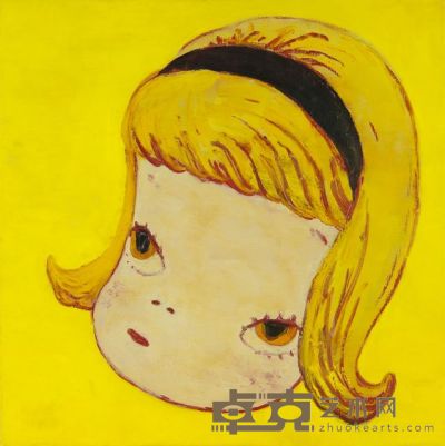 奈良美智 1995年作 黄色的女孩 60.0×60.0cm