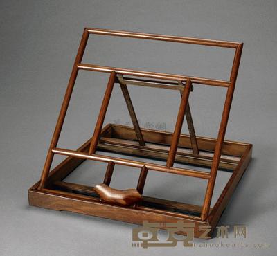 清中期 黄花梨木折迭式镜架 长38.2×宽35.7cm