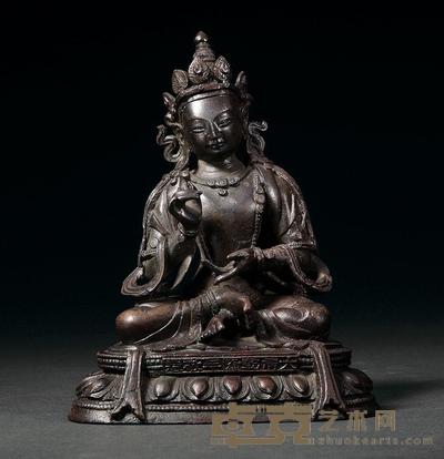 清乾隆 铜菩萨座像 高14.4cm