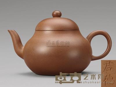 清末 紫砂君德壶 长15.5cm