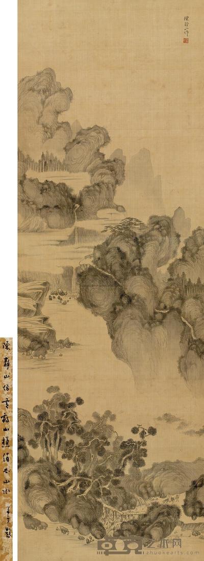 陈半丁 仿古山水 立轴 160×53.5cm