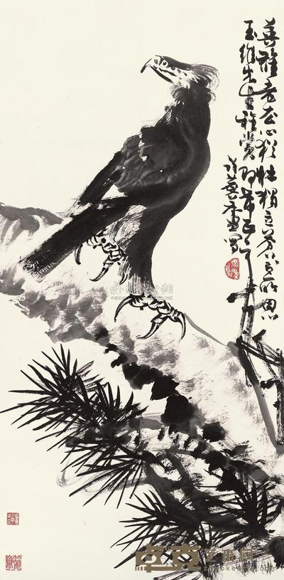 许麟庐 英雄独立 镜心 139.5×68cm