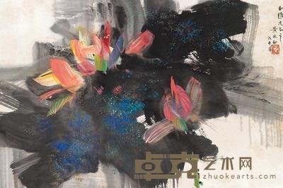 黄永玉 1978年作 彩荷耀群芳 镜心 45.2×68cm