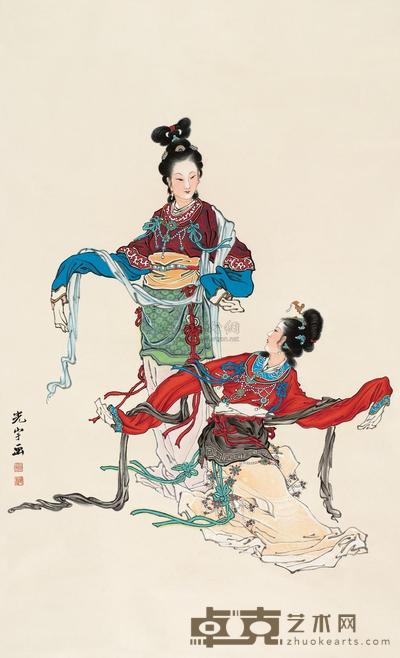 吴光宇 仕女 镜心 138×84.2cm