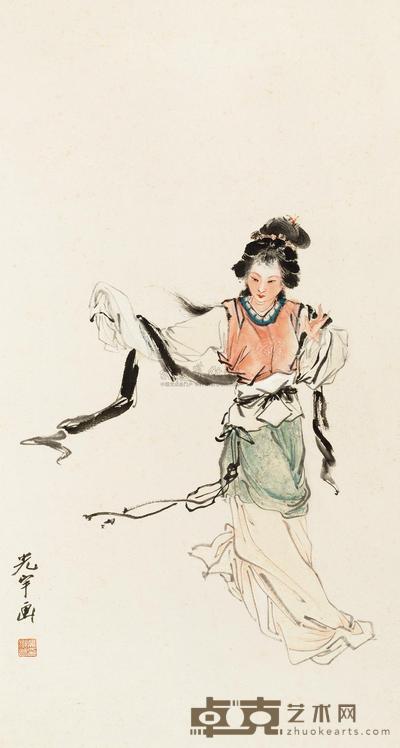 吴光宇 仕女 立轴 75×40cm