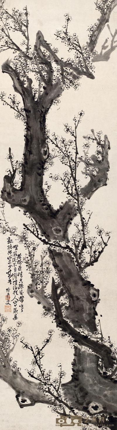 彭玉麟 傲骨梅香 立轴 171.8×46.8cm