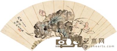 莲溪 香远益清 立轴 17.5×53.5cm