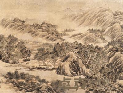 王炳 幽居访友 立轴 78×103cm