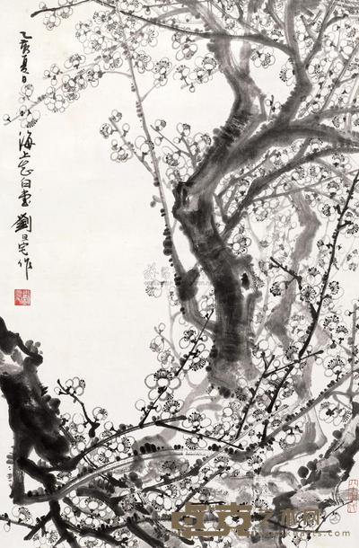刘旦宅 1995年作 梅香傲骨 立轴 67.5×44.2cm