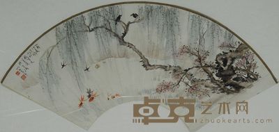 王雪涛 1945年作 荷塘春色 镜心 20×55cm