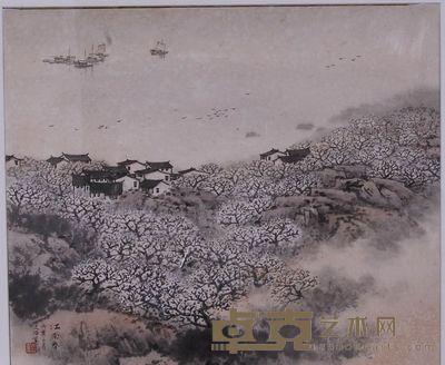 宋文治 1986年作 江南春 镜心 44×52cm
