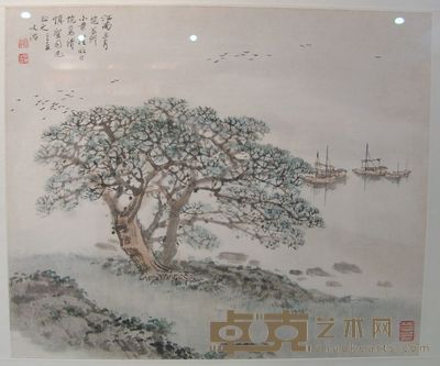 宋文治 1989年作 江南三月 镜心 37.5×45cm