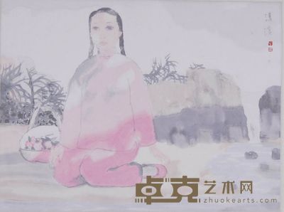 田黎明 清溪 镜心 34.5×46cm