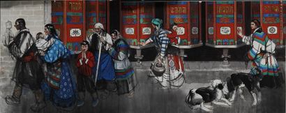 史国良 2000年作 转经图 手卷