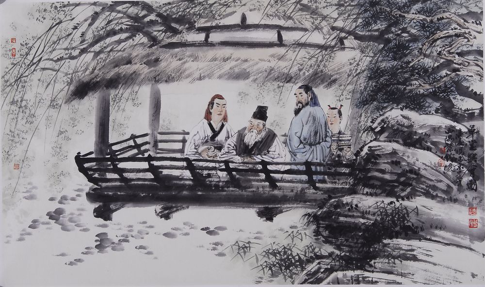 冯远 草堂兴会图 镜心66×102cm