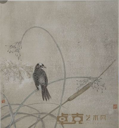 江宏伟 2002年作 悠憩 镜心 47×43cm
