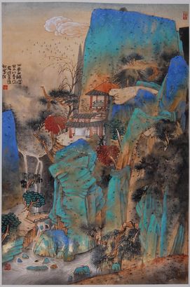 祁恩进 2003年作 半梦半醒 镜心