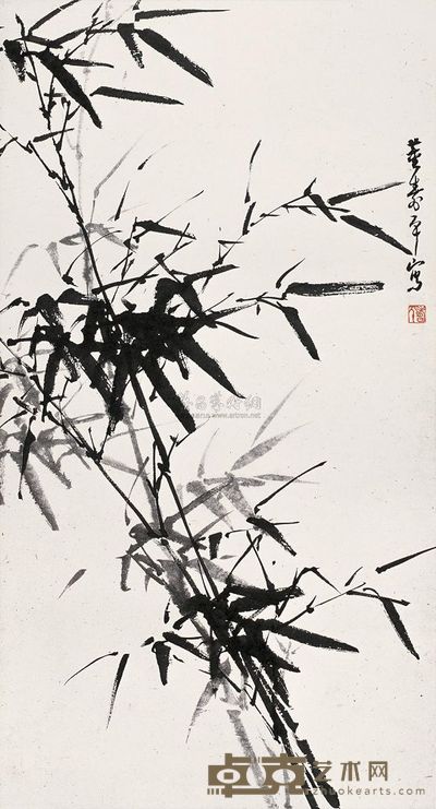 董寿平 墨竹 镜心 78.5×44.5cm