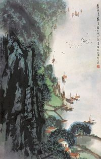 宋文治 太湖小景 镜心