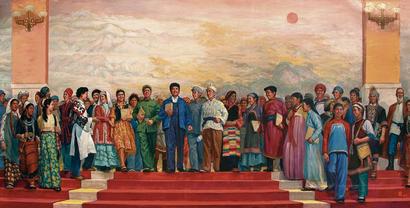 罗贻 1971年作 伟大的国家 伟大的人民