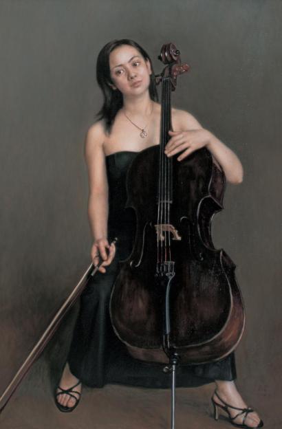 杨飞云 2004年作 大提琴手