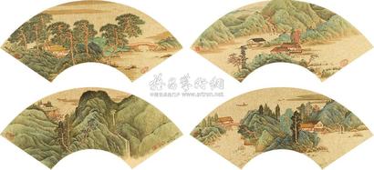 宋玉麟 山水 （四帧） 镜心