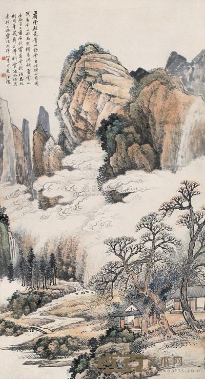 汪琨 山水 立轴 147.5×80cm