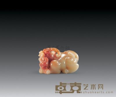 寿山善伯石雕 瑞兽 6.8×4.2cm