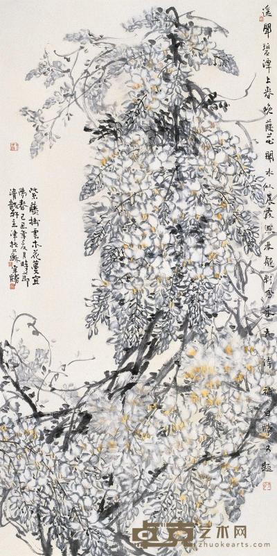 苏宗胜  2009年作 花蔓宜阳春 镜框 136×68cm