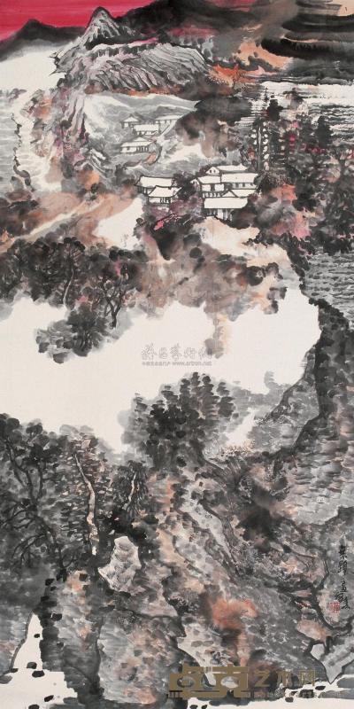刘立吾  2009年作 无题 镜框 137×68cm