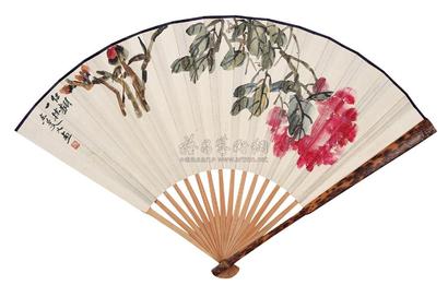 吴东迈 花卉 成扇