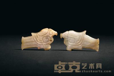 西周 玉鸟 （二件） 长4.8cm