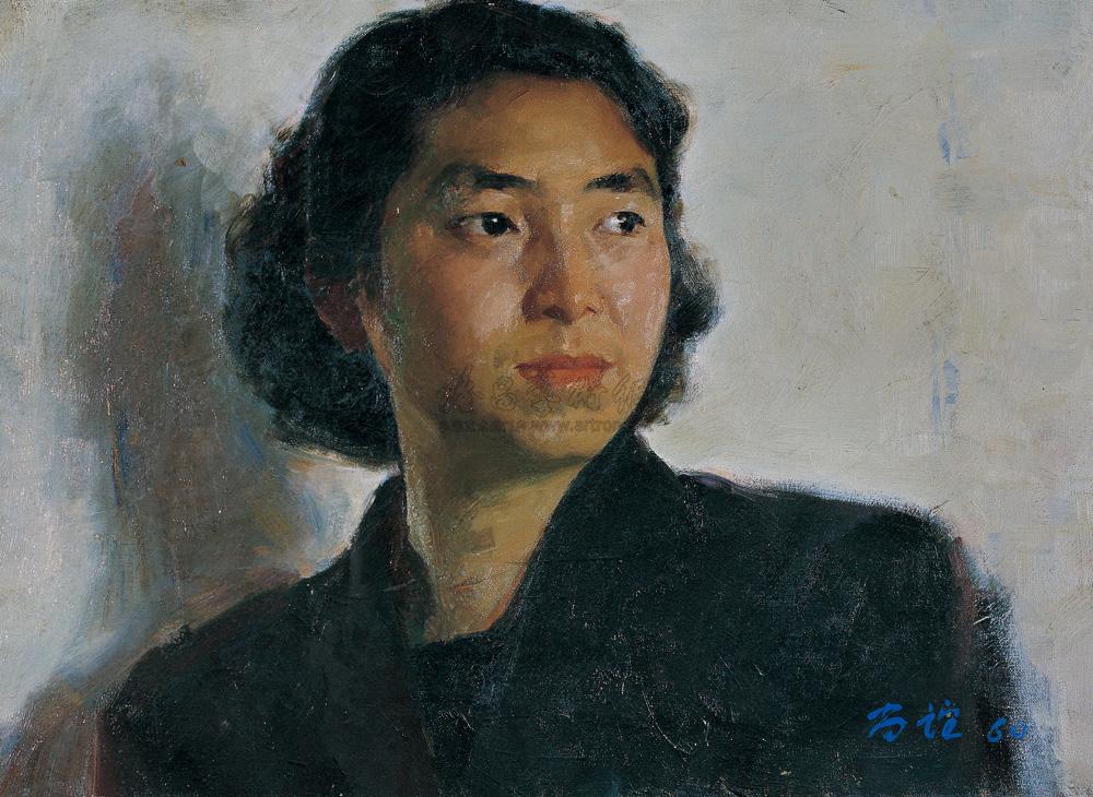 靳尚谊 1960年作 外语教师38×52cm