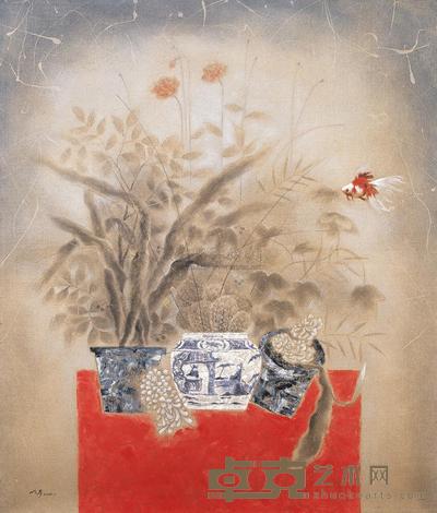 刘明孝 2006年作 瓶花 150×125cm