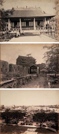 广州旧景三张 1880年左右