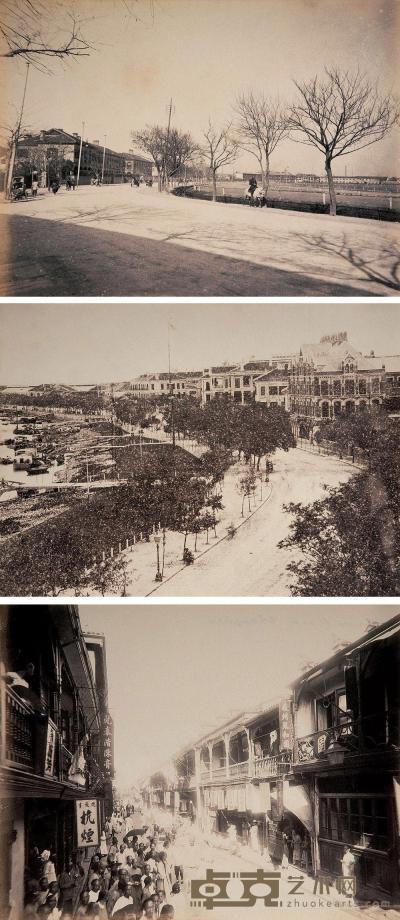 上海老照片三张 1880年左右 