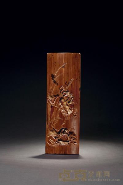 清 竹雕和谐臂格 长22.6cm