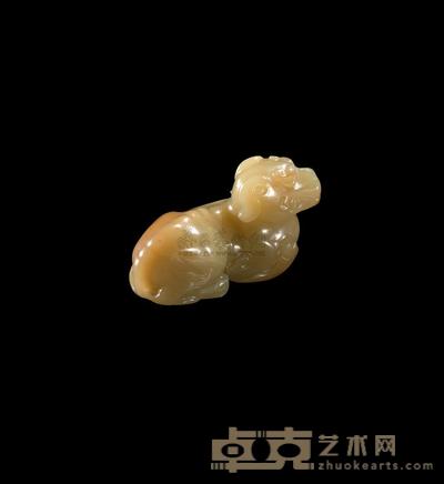 清 黄玉瑞兽 长6.6cm